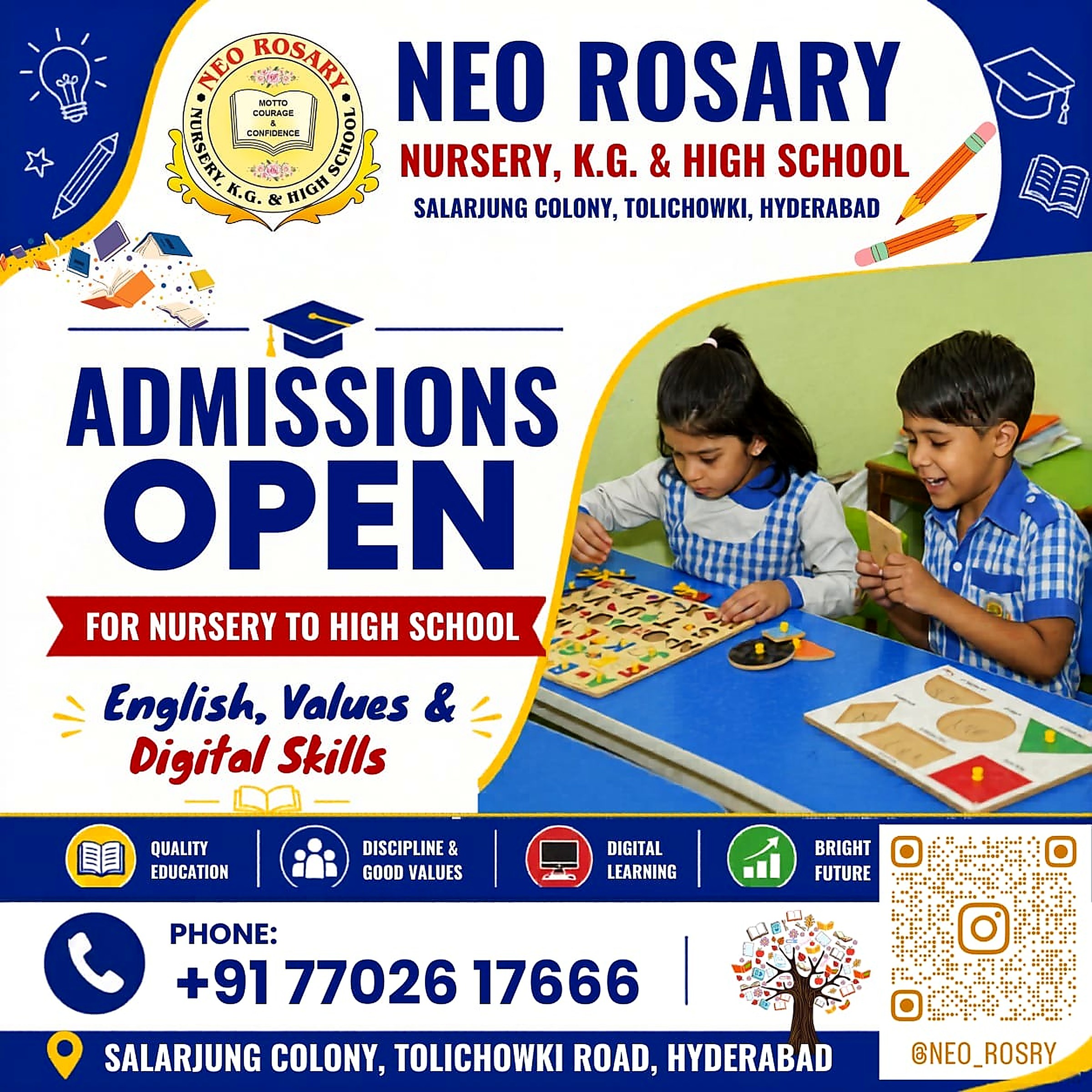 Neo Rosary School admissions open 2026-27