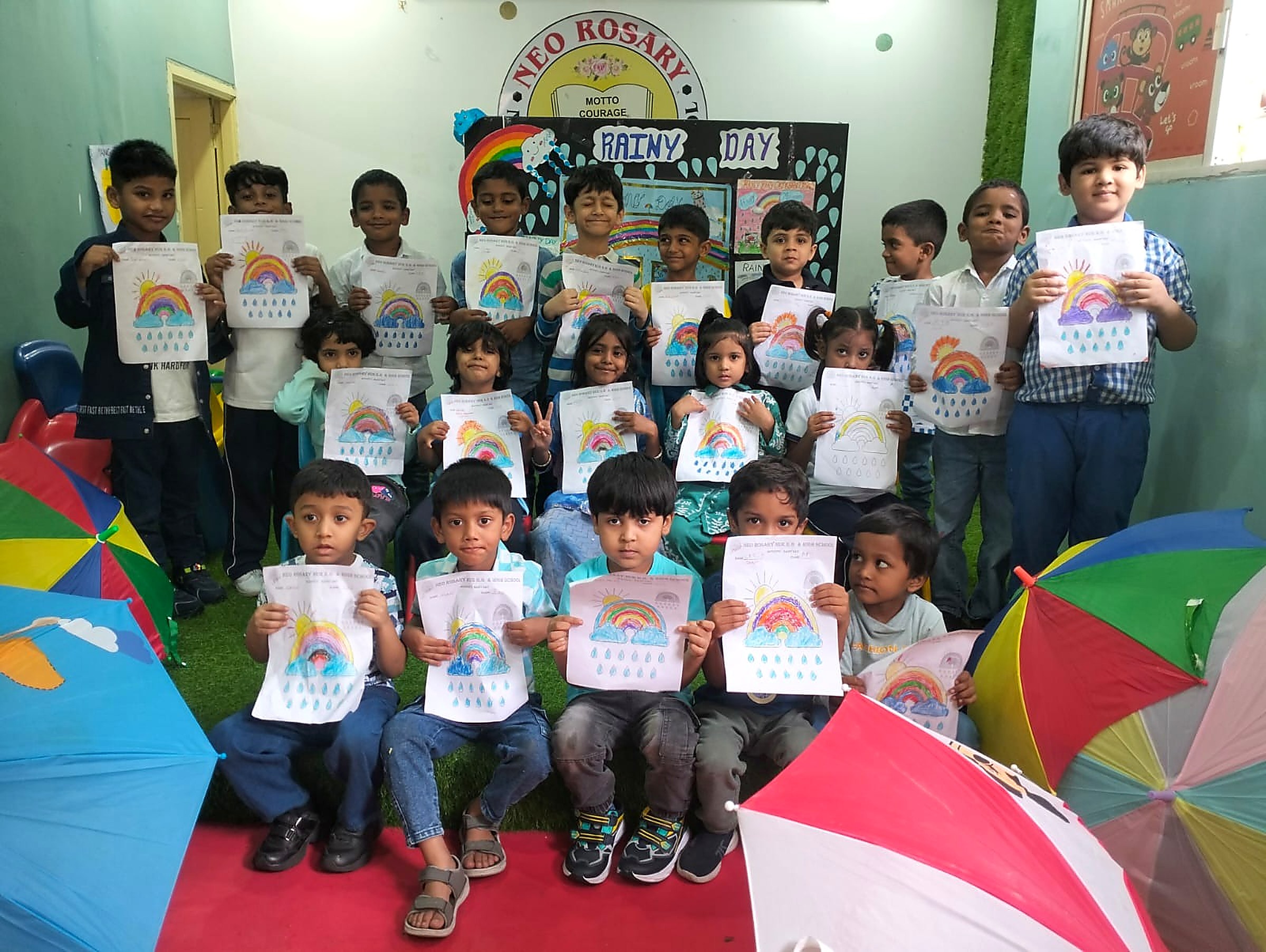 Rainy day activity with pre-primary students